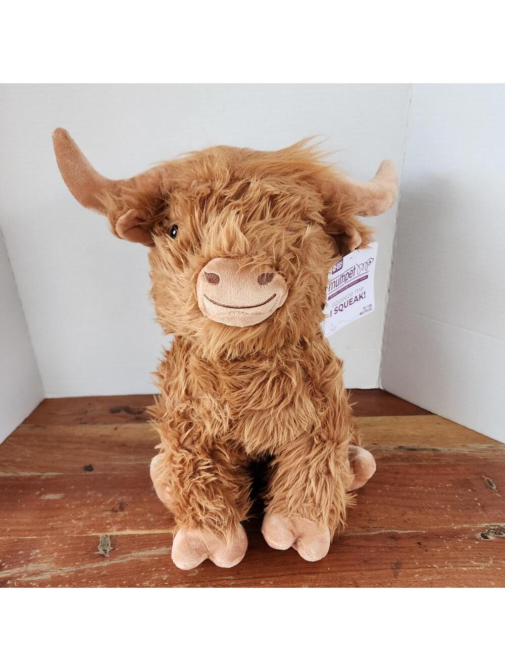 ONE Multipet Highland Shaggy Cow 18 Inches - Brown -